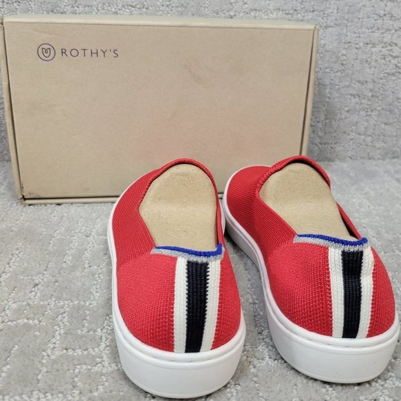 Rothy's The Kids Sneaker Red Lollipop Slip On Shoes Big Kids Size 3, 4 - Picture 7 of 11